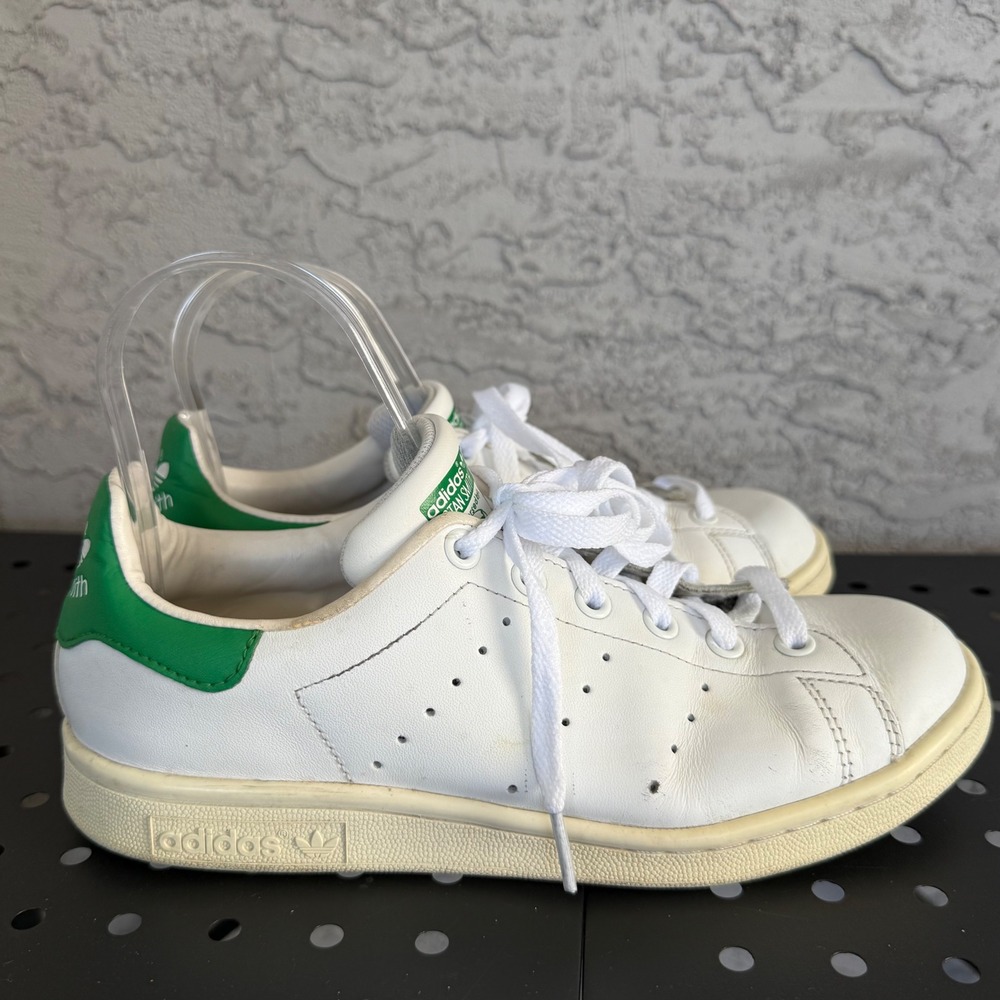 RARE Adidas Stan Smith Leather Sneakers Mens 5.5 White‎ Fairway Green M20605